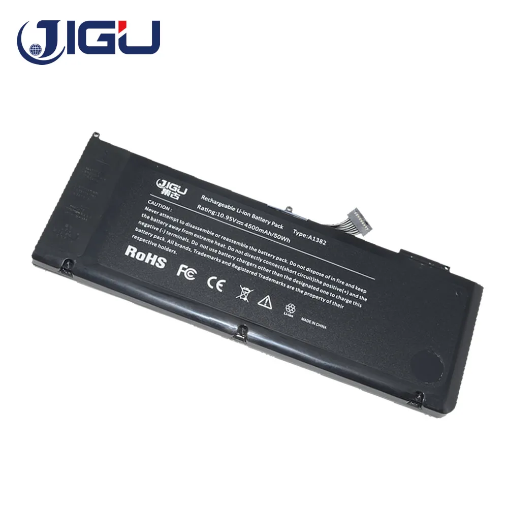 JIGU 77.5WH 10,95 В A1382 Батарея для Apple MacBook Pro Unibody 15 "(A1286) MB985LL/MB986LL/MC118ZP/MB986TA/A