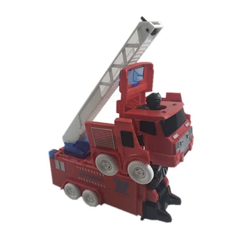 

Boys Toys Alloy and Plastic 2 In 1 Deformation Robot Car Vehicles Model Toys Children' Toys Fire Truck Transformation Robots