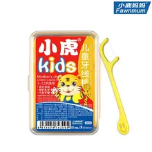 Олененок MUM 40 шт. мультфильм уход за полостью рта Зуб Чистка зубов инструмент зубная нить линия зубочистки Стоматологическая белая отбеливание зубов