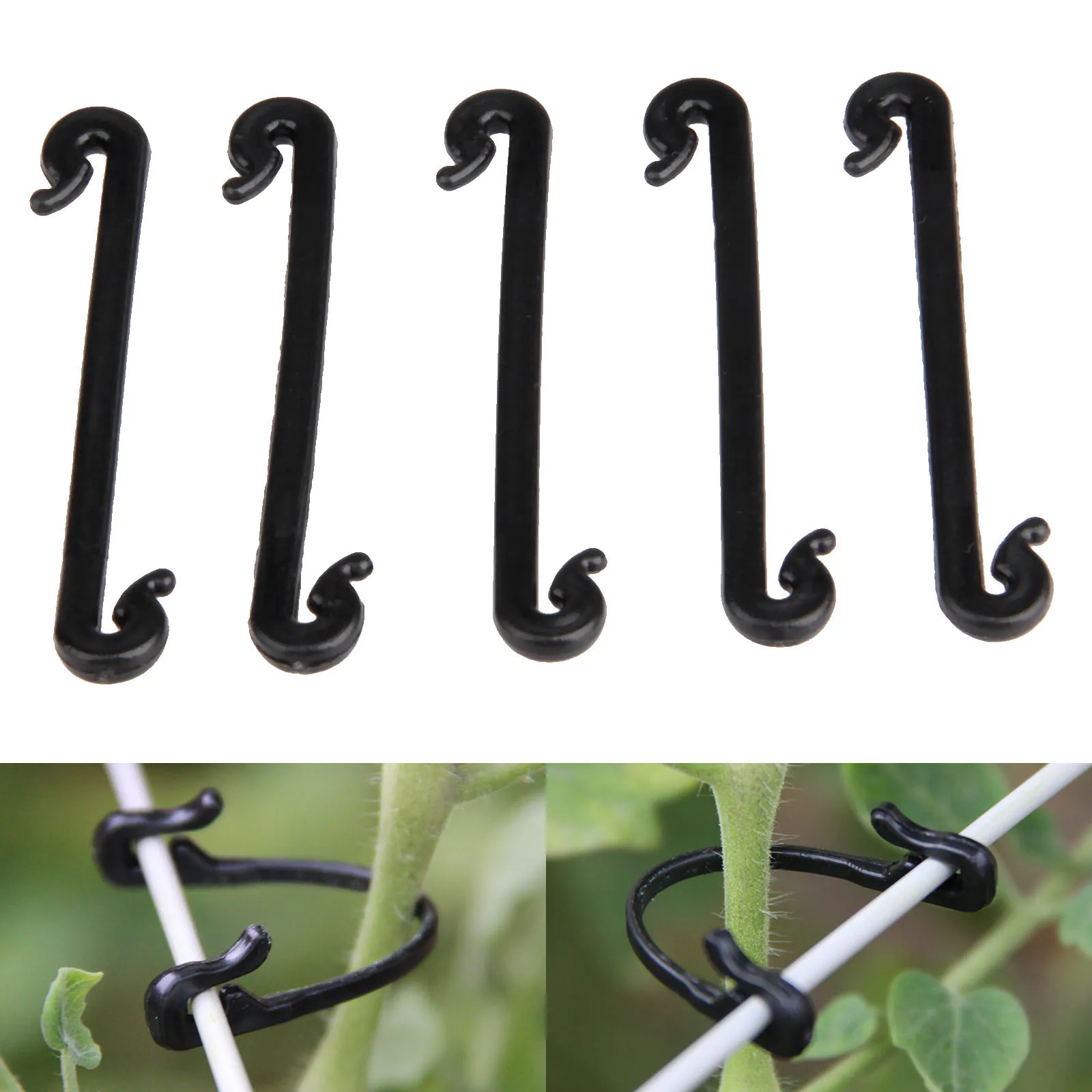 DRELD 100pcs Garden Plant Clips Vegetable Grafting Fastener Vines Tied