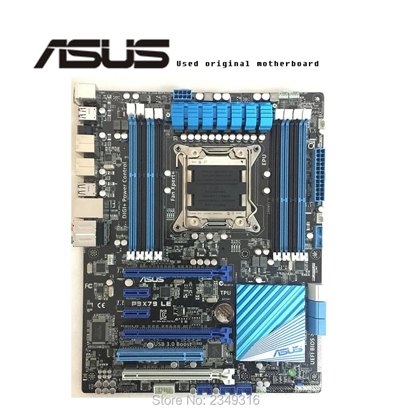Б/у оригинальная материнская плата LGA 2011 DDR3 X79 для ASUS P9X79 LE|Материнские платы| |