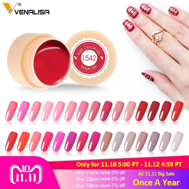 #50638 CANNI Gel Paint 180 Colors 5ml/jar Soak Off UV/LED Color Gel Nail Art 2018 New Item Venalisa Long Lasting Painting Gel