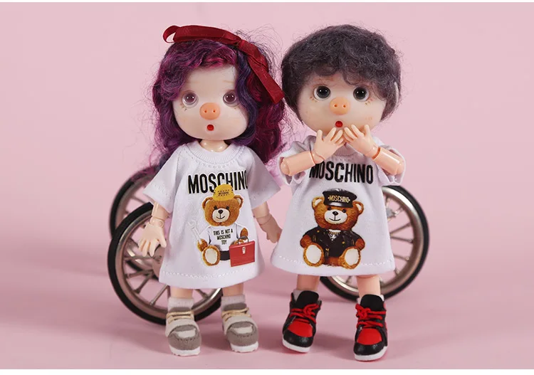 

New [1/12 Doll Long Cartoon T-shirt] OB11 Printed T-shirt 1/12 Doll obitsu11 Clothes (Fit Ob11,obitsu11,BJD12,cu-poche)