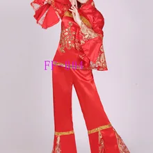 Классическая китайская танцевальная одежда высокого качества для выступлений на сцене Древний китайский народный танец костюм, китайский, традиционный танцевальный костюм