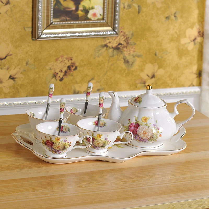 Европейский чайный набор Camellia Bone China британский фарфоровый керамический горшок