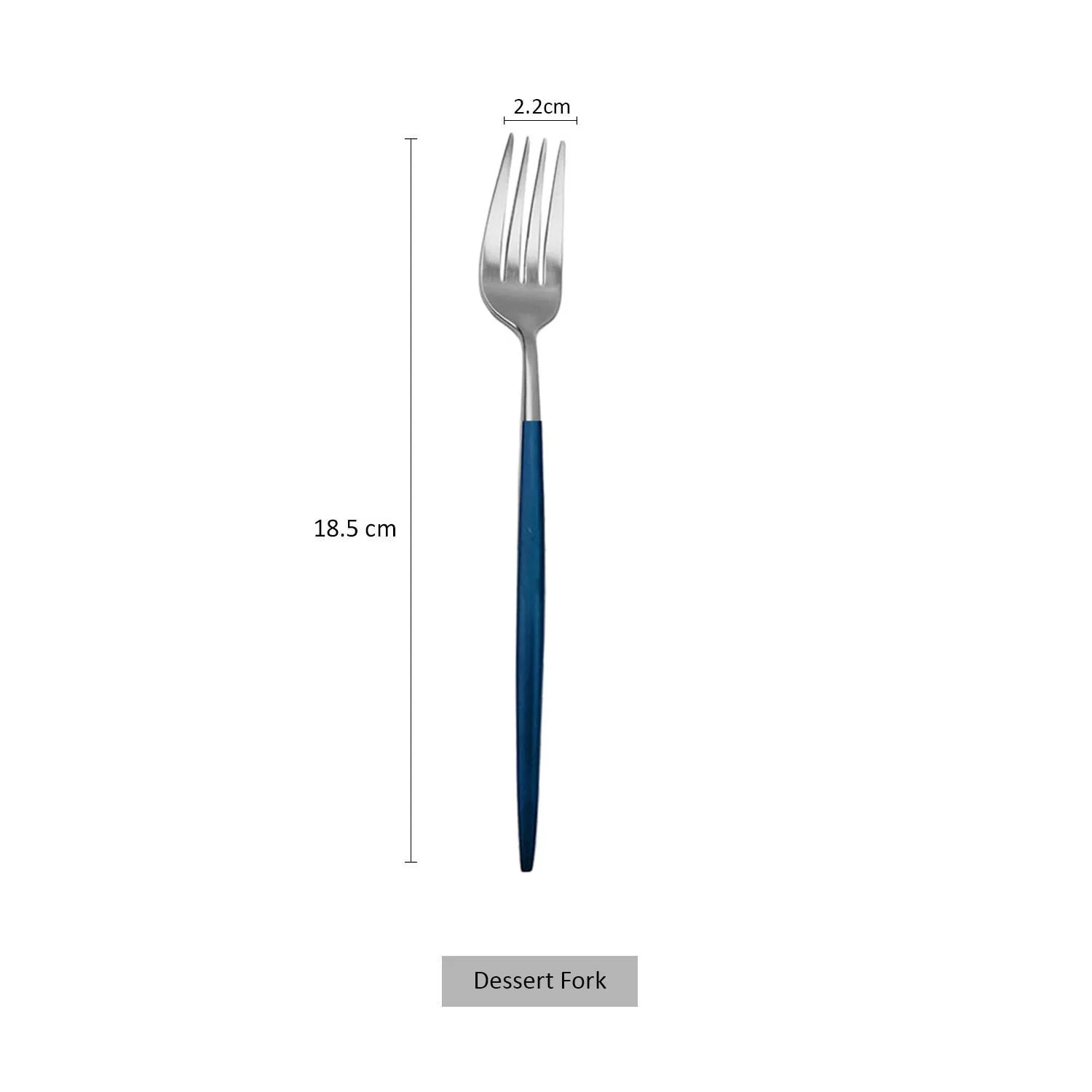 304 нержавеющая сталь западное серебро синий набор столовых приборов благородный Вилка Нож десерт столовая посуда Кухня Еда посуда черное золото - Цвет: dessert fork