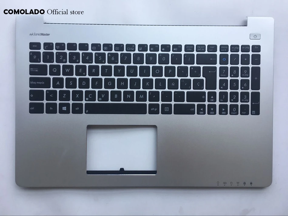 SP Spanish Laptop Keyboard For ASUS S500CA Silver C shell black keyboard SP Layout