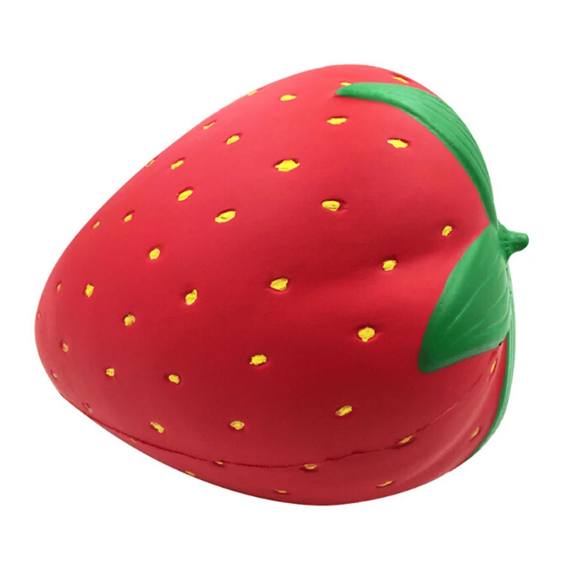 strawberry Мягкие большие сжимаемые игрушки Оранжевый Арбуз клубника персик jumbo постепенно возвращающий форму игрушки забавная коллекция для игрушка-подарок для детей - Цвет: strawberry
