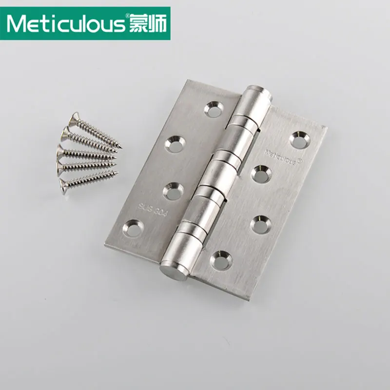 

2Pcs Meticulous 4Inch 304 Stainless Steel Butt Hinge Brushed Flat Open Door Hinge 3mm Thickness Cabinet Kitchen Folding Hinge