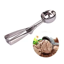 Cuillères à crème glacée en métal, acier inoxydable, outils de cuisine, vente en gros 4/5/6 CM 3 tailles au choix cuillère à pastèque nouvelle collection 1 pièces