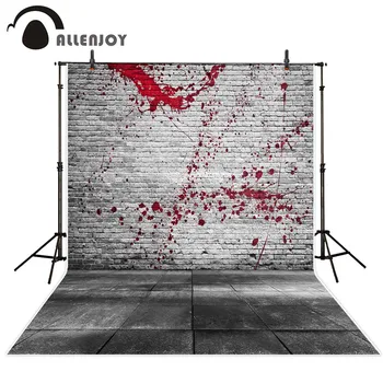 

Allenjoy photography backdrop Brick wall white blood screams scared background photobooth newborn original design for studio