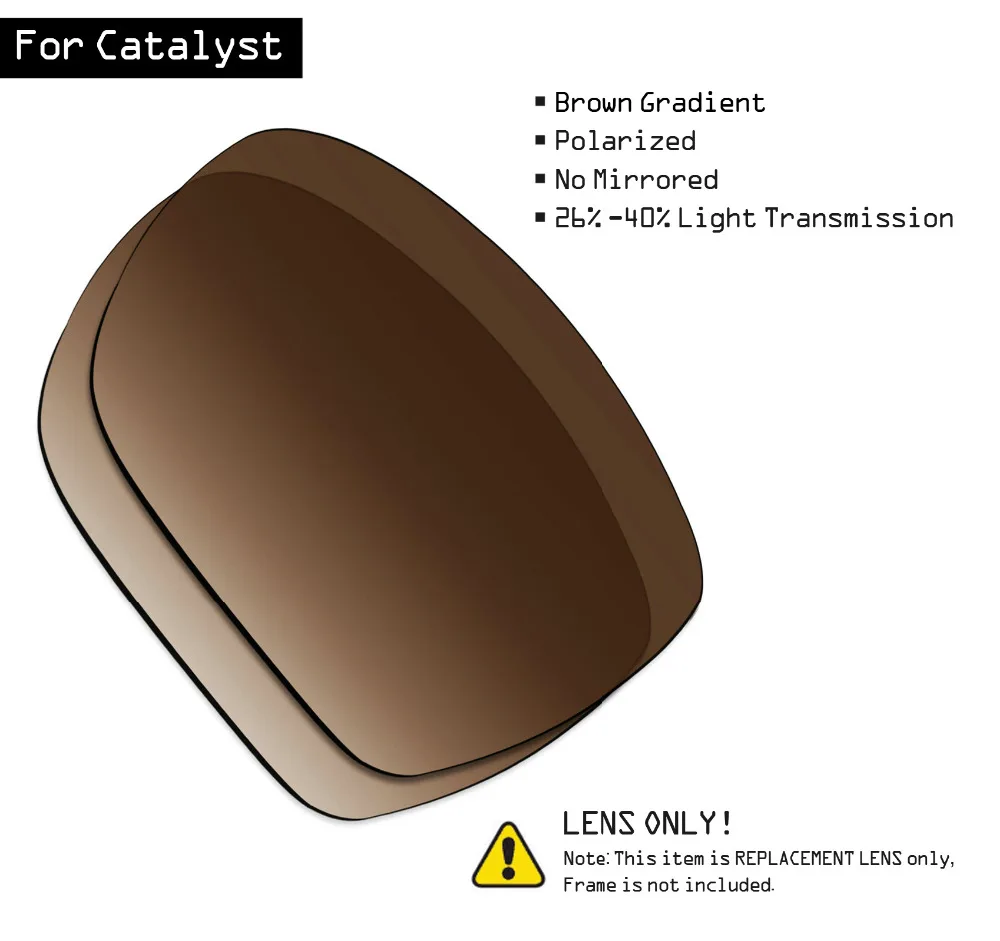 SmartVLT Polarized Sunglasses Replacement Lenses for Oakley Catalyst - Brown Gradient Tint | Аксессуары для одежды