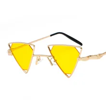 Punk style triangle hollow sunglasses glasses personalized metal sunglasses Sunglasses