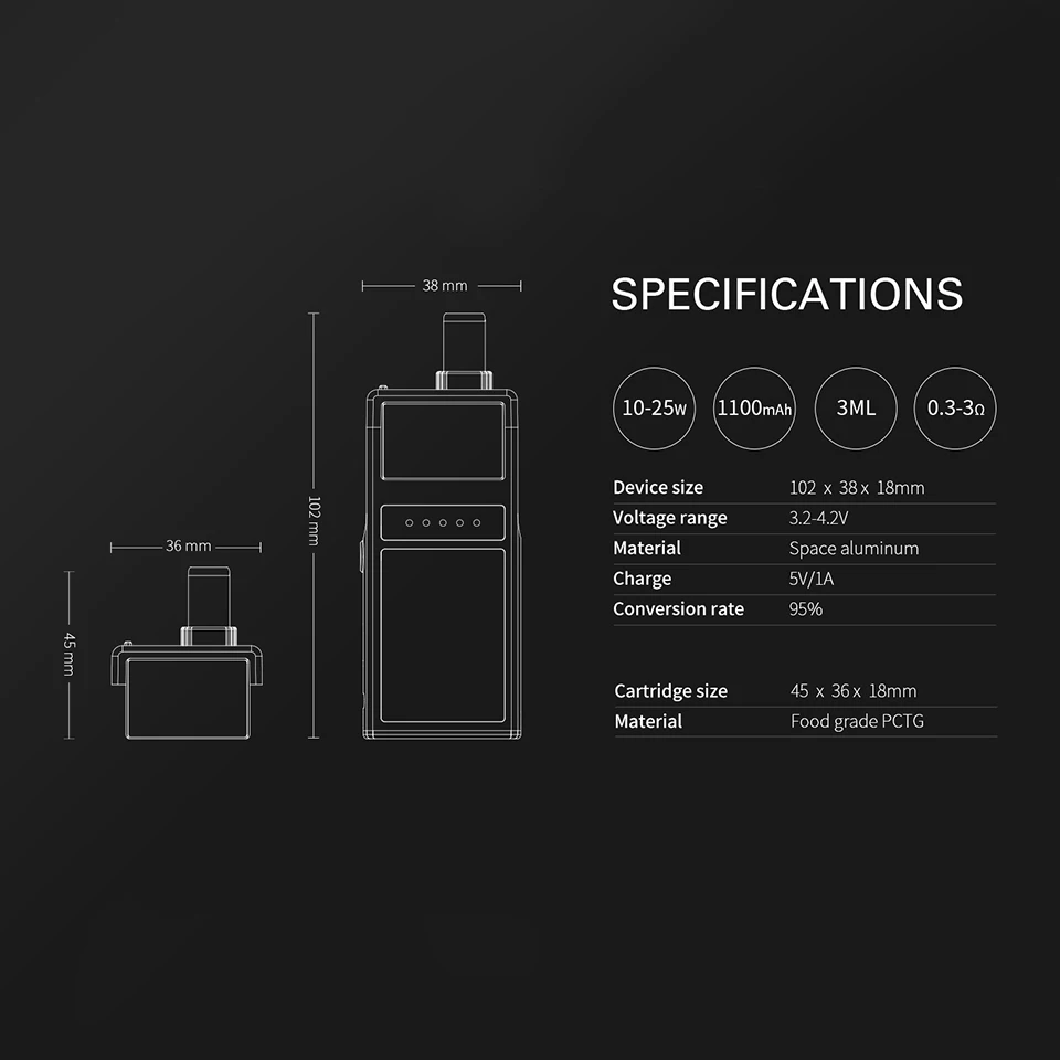 Smoant Pasito стартовый набор Pod Vape ручка 1100 мАч ремонтопригодная pod система 3 мл распылитель MTL DTL Vape комплект vs Orion DNA Jester