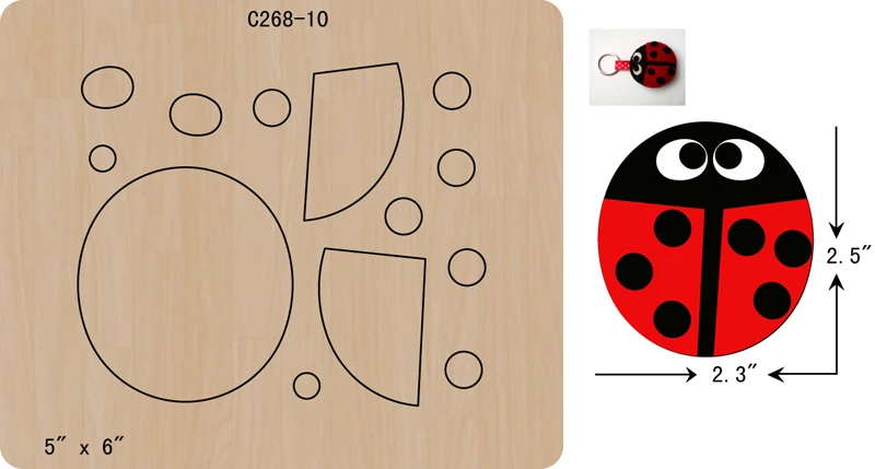 

New ladybug Wooden die Scrapbooking C-268-10 Cutting Dies