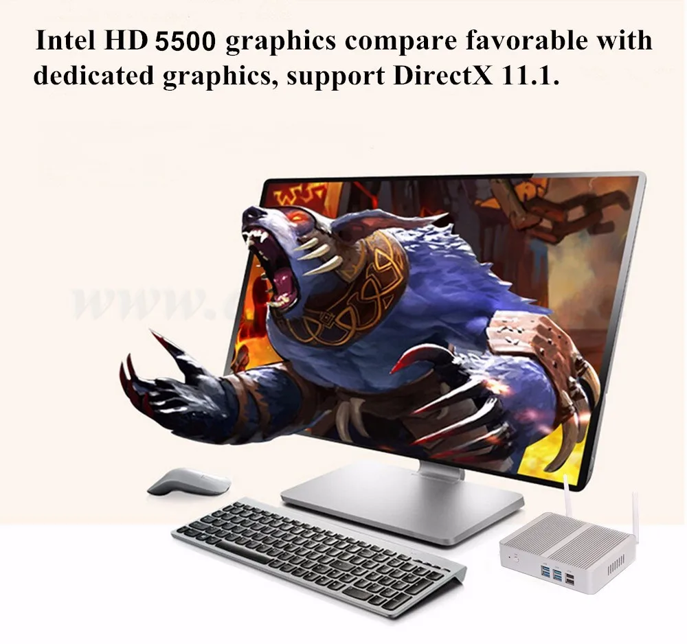 Дешевый Intel Core i3 6100U i3 5005U Mini PC Windows 10 HTPC minipc HDMI VGA DDR4 2 ГГц 520/5500 Графика 4 К Barebone компьютер