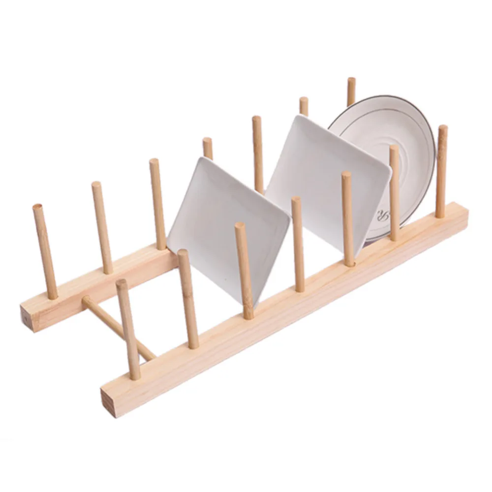 1PC Dish Shelf Home Kitchen Shelf Wooden Dishwasher Single Shelf