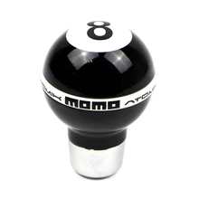 Universal Black 8 Ball Pool Billiard Circular Gear Shift Knob Bar Aluminum Alloy Car Lever universal car aluminum alloy shift gear knob silvery grey
