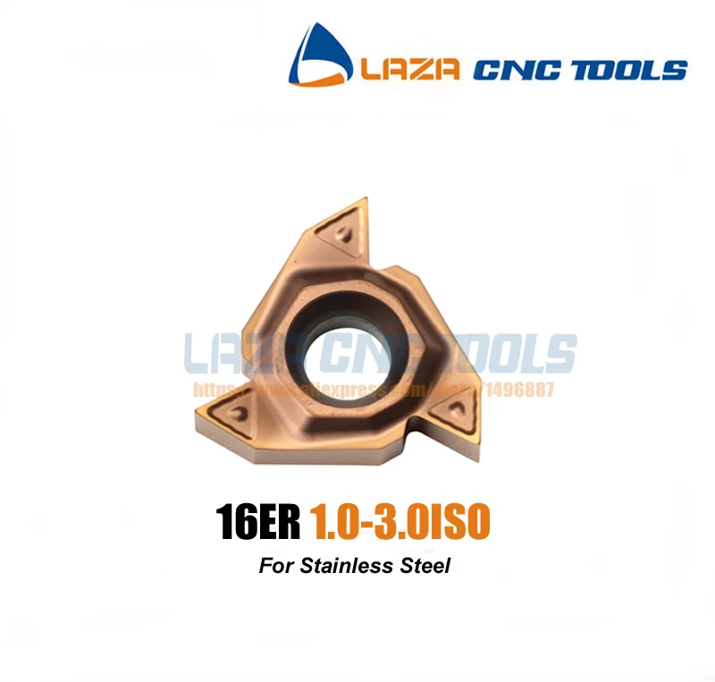 

16ER G55 G60 1.0/1.25/1.5/1.75/2.0/2.5/3.0 ISO/AG60 /AG55 *10PCS Carbide External Threading Inserts,Blade for Thread Holder SER