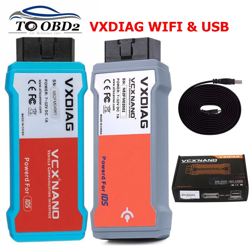 Автомобильный диагностический инструмент VXDIAG VCX NANO прибор 2 в 1 для Ford Mazda OBD2 IDS V112 Wi