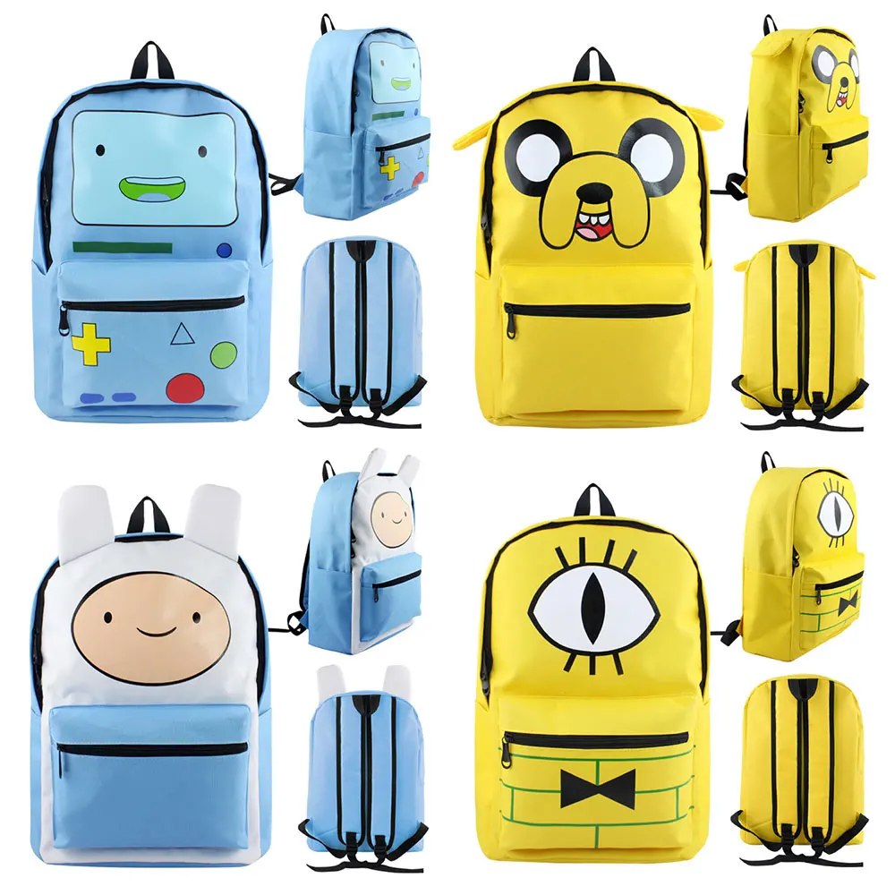 

2018 Cartoon Adventure time Gravity Falls Boy Girl School bag Women Bagpack Teenagers Schoolbags Canvas Men Student Backpacks