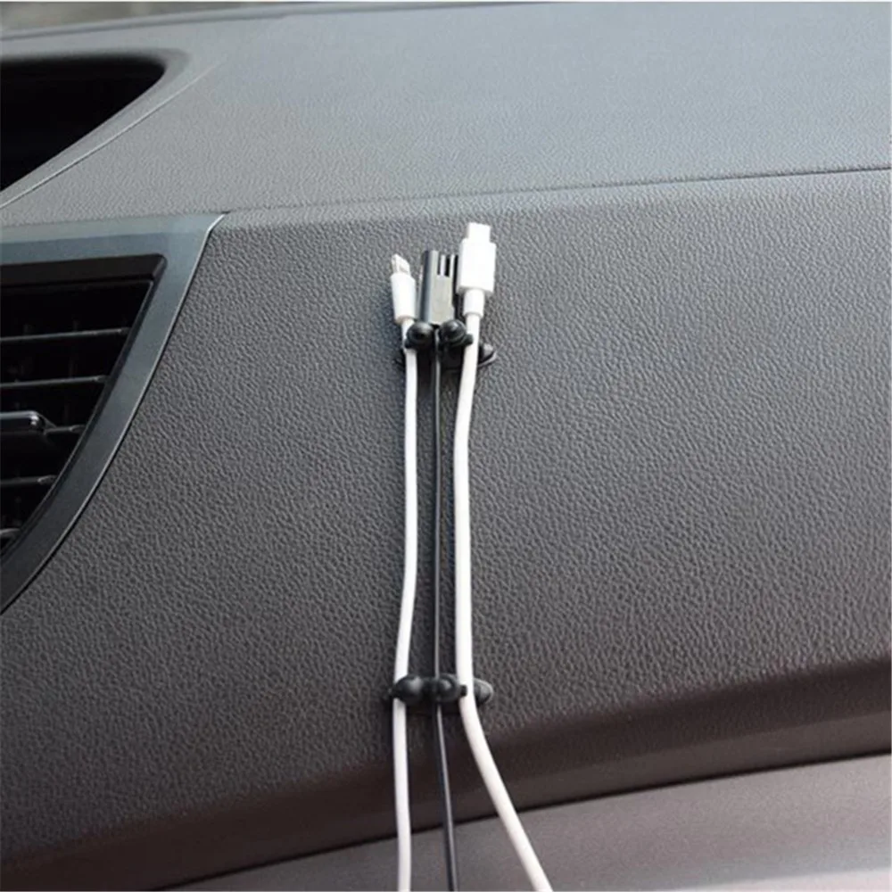 8Pcs/Lot Cable Organizer Universal Car Cable Holder Clip Wire Cord