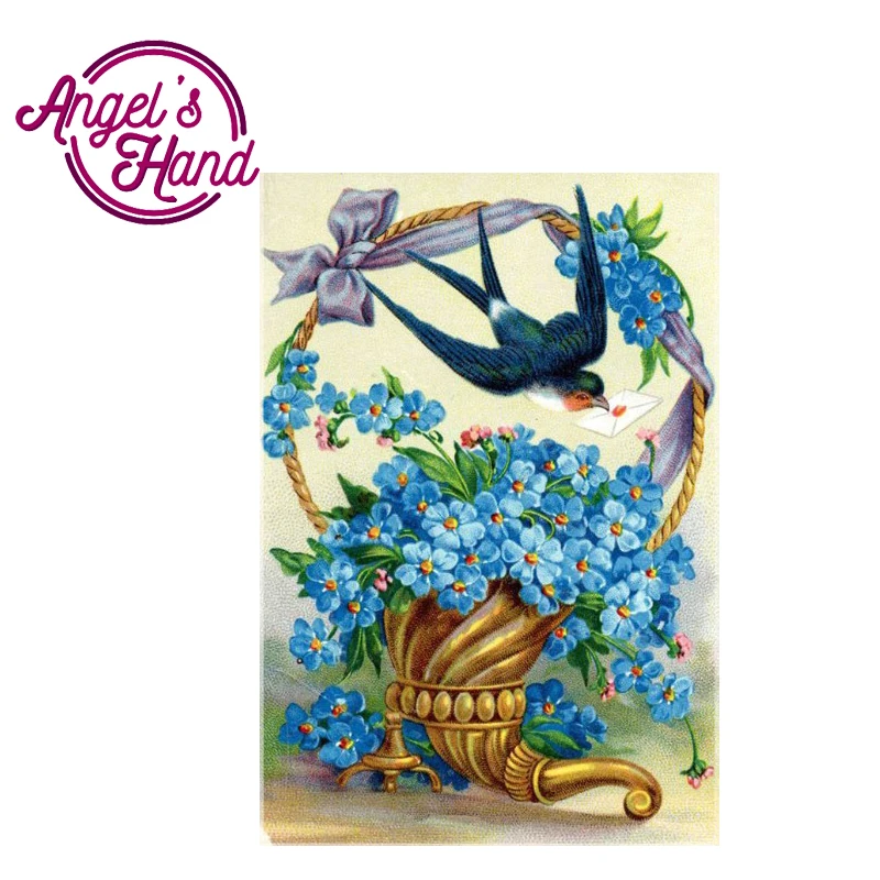 Diamond Embroidery flower basket and bird DIY animal Patterns Rhinestone Mosaic Paintings Crystal Cross Stitch Painting | Дом и сад