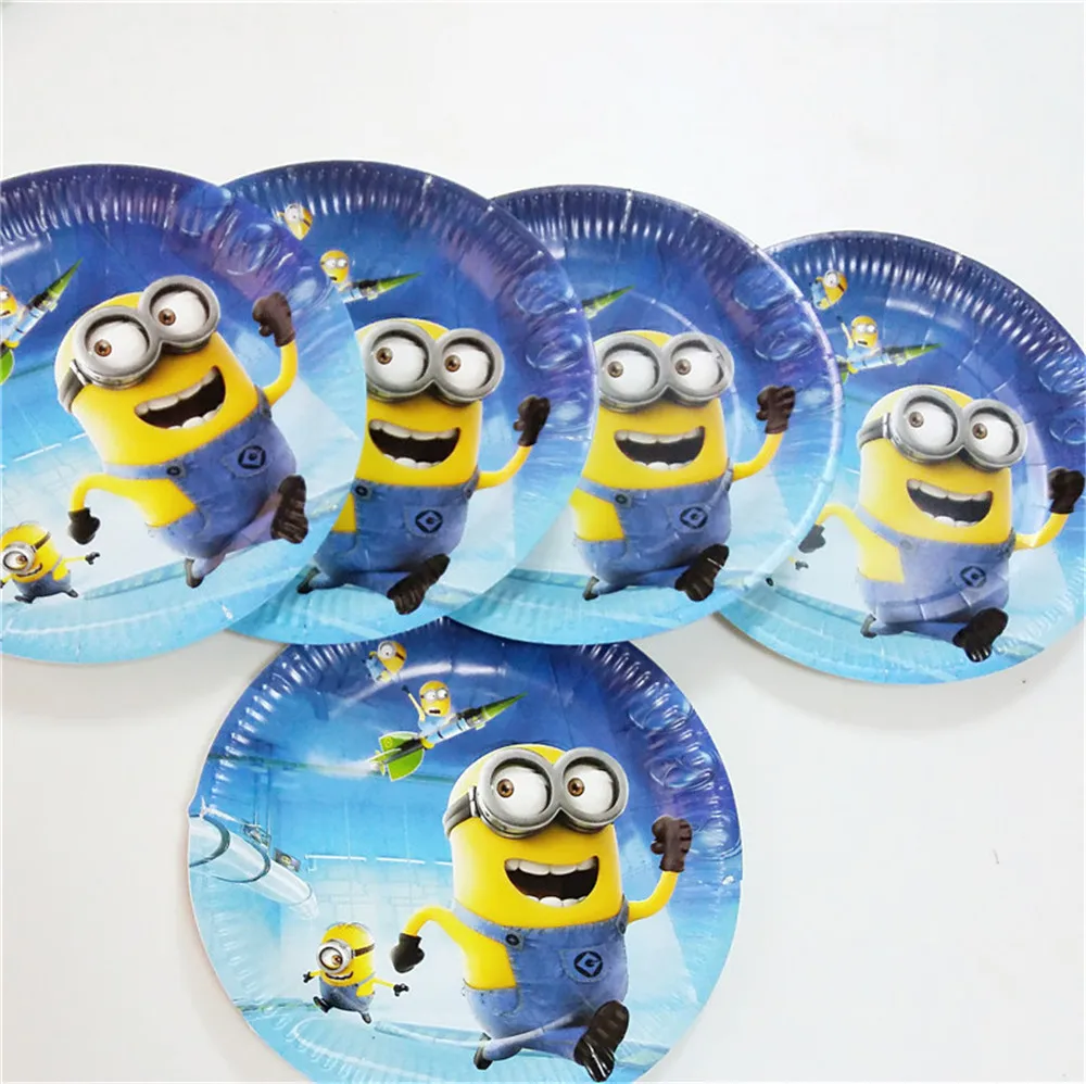 

10pcs 7inch Minions Theme Plates Party Supplies For Kids Birthday Minions Party Decoration Birthday/Festival Party Plates