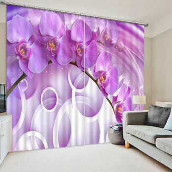 

New Europe Blackout Curtains 3D Pink Rose Flowers Series Pattern Fabric Washable Bedroom Curtains Wedding Room for Living Room