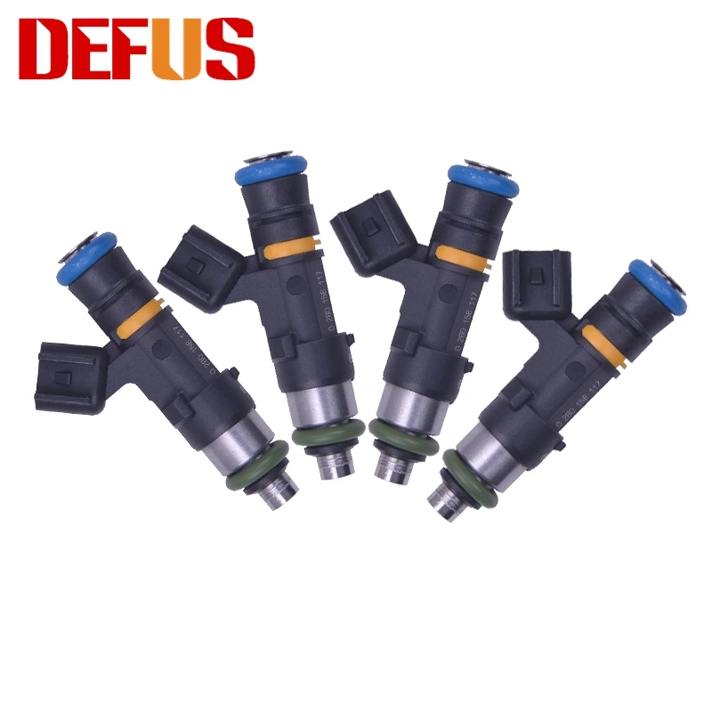 

4x High Performance Fuel Injector 48mm EV14 650cc 60lb E85 0280158117 for Modified Cars Large Flow Nozzle Engine Injection Valve