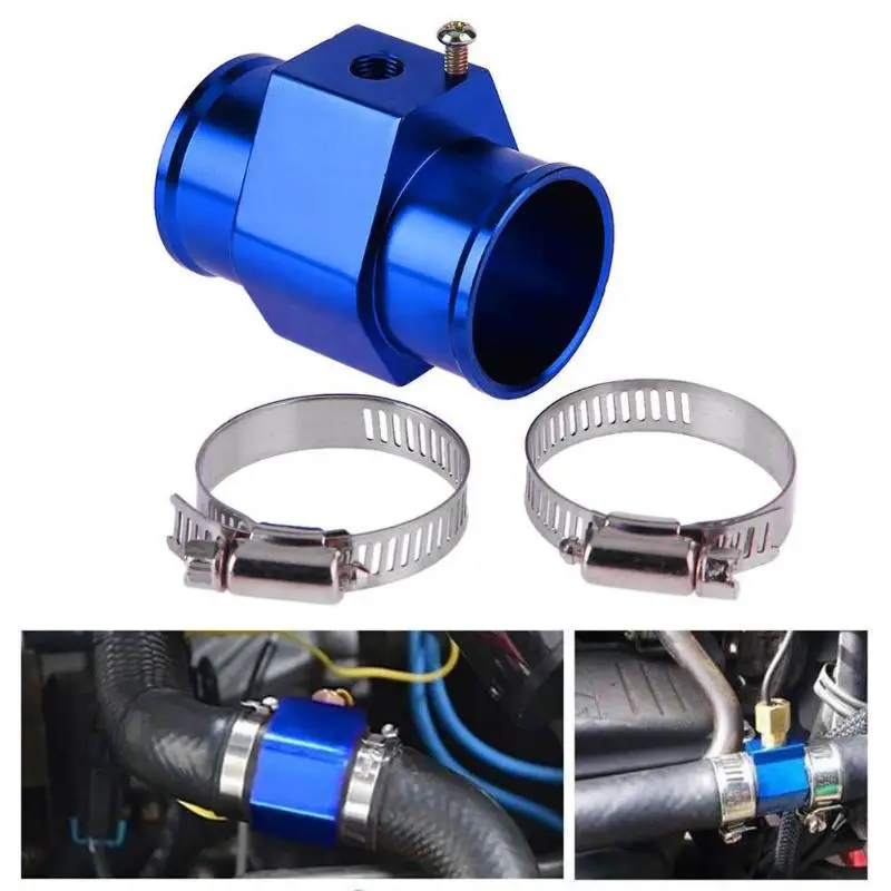 

Blue Universal Car Auto Blue Water Temp Temperature Joint Pipe Sensor Gauge Radiator Hose Car Meter Tube Connector Adapter Kit