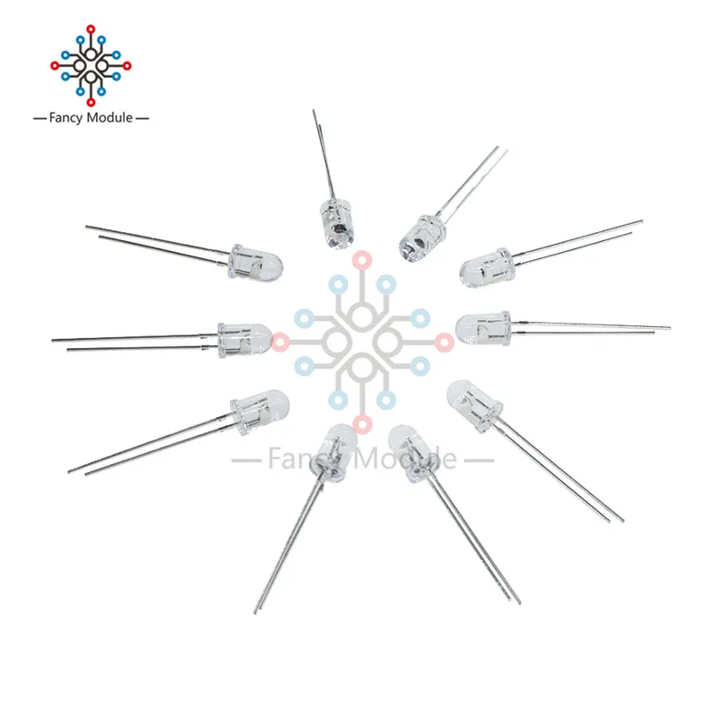 10pcs 5mm 850nm IR infrared Launch emission tube diode LED Lamp Emitting