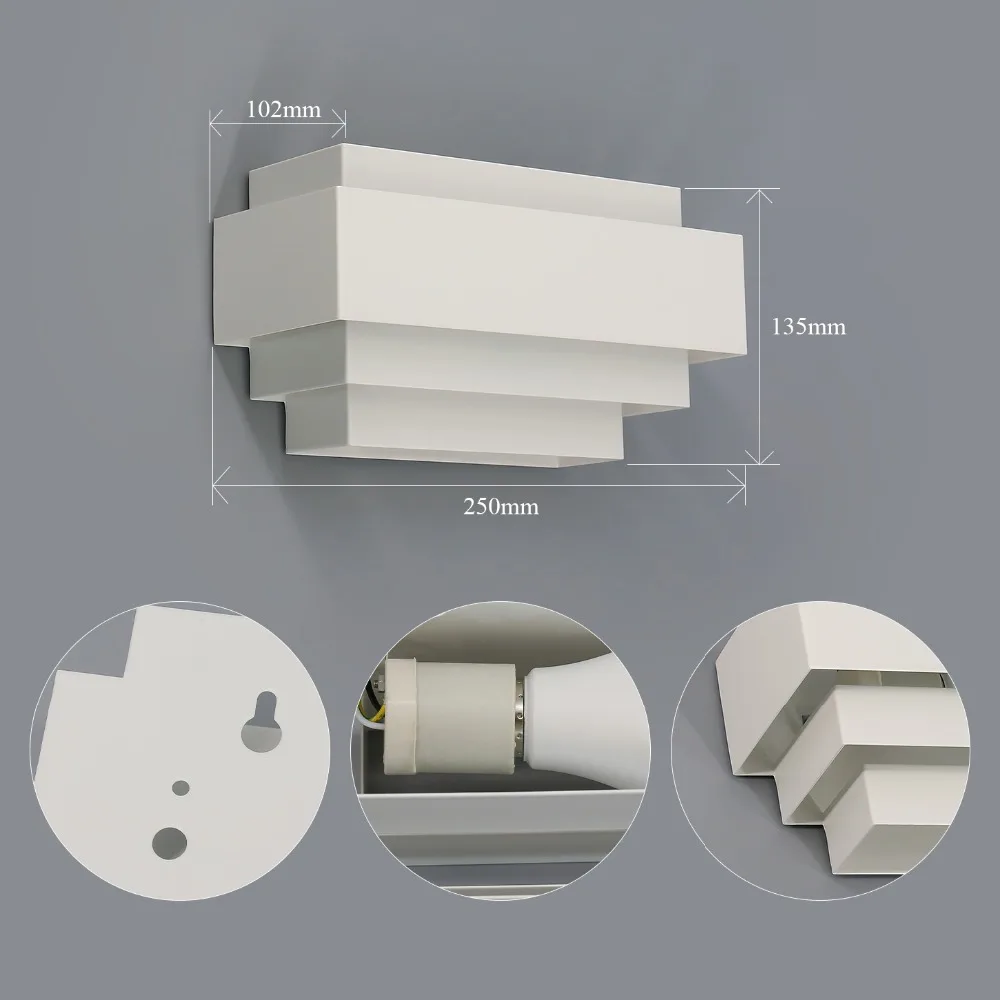 3W/6 Вт, современный скандинавский светодиодный настенный светильник для помещений, бра, вверх и вниз, для спальни, лестницы, теплый/холодный белый вход, 85-265 в