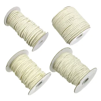 

2 3 4 5mm Braided Woven White Cotton Cord DIY Beading String Packing Rope DIY Decorative Thread Jewelry Making Accessories New