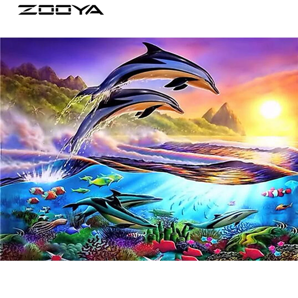 ZOOYA diamant peinture 3D bricolage diamant broderie image par strass ...