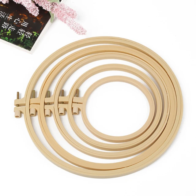 Embroidery Hoops Round Oval Square Cross Stitch Rack Plastic Embroidery  Hoop Frame Rings for DIY Cross Stitch Sewing Craft Tools