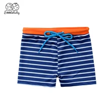 Летние купальные штаны с высокой талией; милые детские повседневные шорты в полоску для мальчиков; купальный костюм; шорты