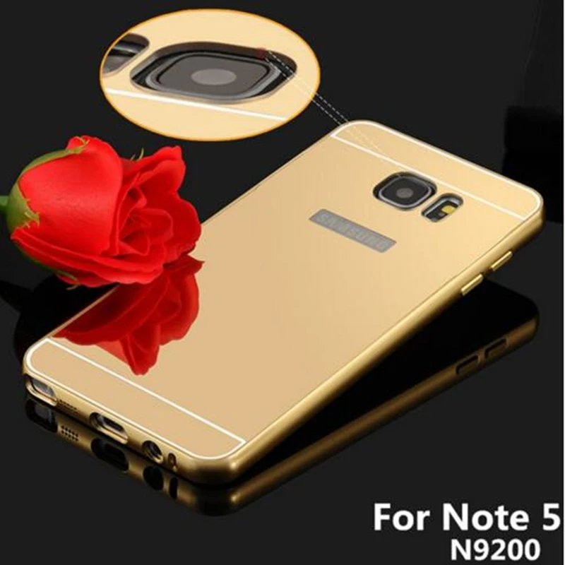 Note 5 Luxury Gold Plating Armor Aluminum Frame + Mirror Acrylic Back Cover Case for Samsung Galaxy Note 5 note5 Note 5 Luxury Gold Plating Armor Aluminum Frame + Mirror Acrylic Back Cover Case for Samsung Galaxy Note 5 note5