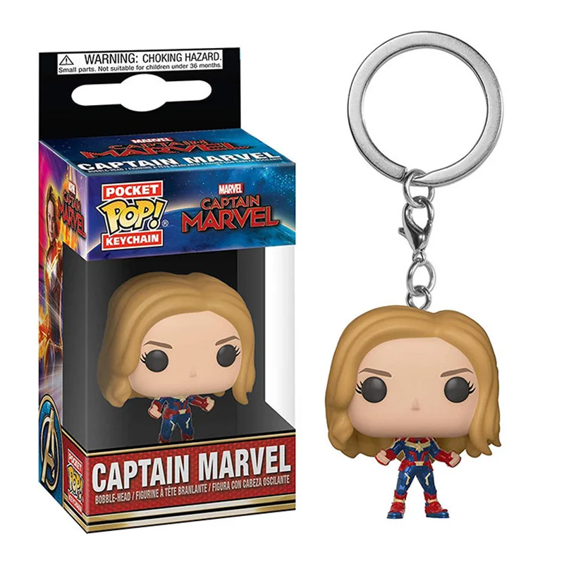 

Funko pop Captain Marvel The Avengers KeyChain Accessories Figures Model Toy Collection Action Figures Toys