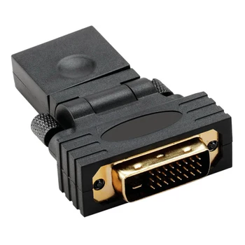 

Jimier 1080p DVI Male to HDMI Female 360 Degree Rotating Swivel Adapter for HDTV Video Card
