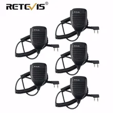 5X PTT Speaker Microphone Walkie Talkie Mic Accessories For Kenwood Retevis H777 RT7 RT22 For Baofeng UV-5R UV-82 for WLN KD-C1