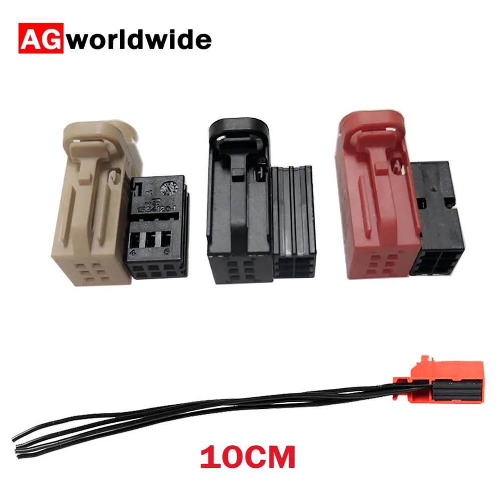 

6-Pin Plug Car Tire Pressure Alarm Plug Connector For VW Golf CC Jatta Skoda Fabia Audi A3 A4 4D0971636 4D0971636A 4D0971636B