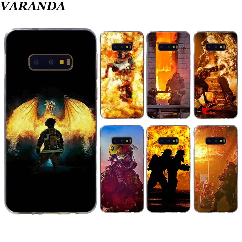 

Firefighter Heroes Phone cases for Samsung Galaxy S10 Plus S10e S8 S9 Plus S6 S7 edge A50 Note 8 9 TPU Soft Silicone case