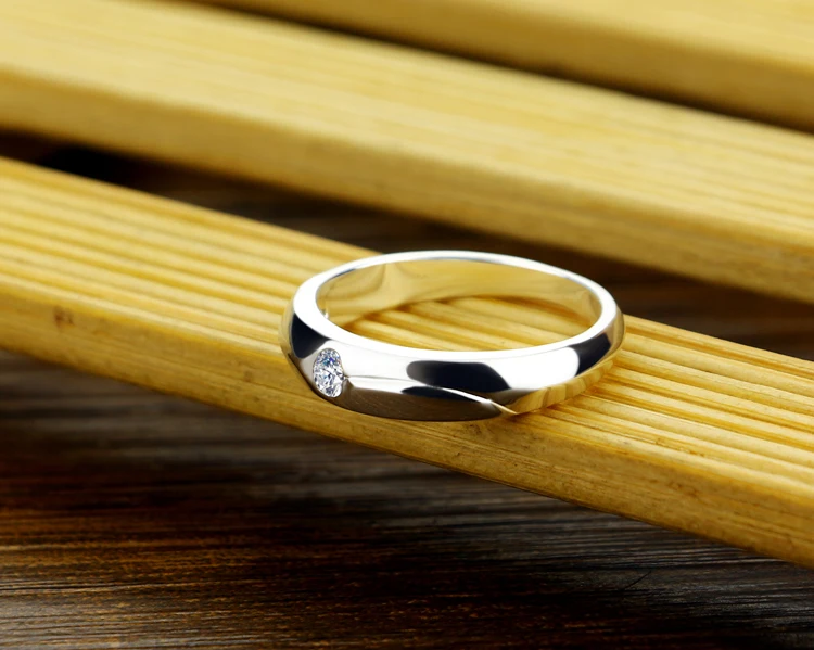 Fashionable woman pure silver ring.Contracted solid 925 silver ring.Classic couple ring.Both men and women sterling silver ring