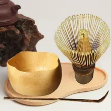 AIHOME 3 шт./компл. японский инструменты для приготовления маття Чай набор с взбейте чаша ложка с черными бамбуковыми Чай церемонии аксессуары для Зелёный чай маття