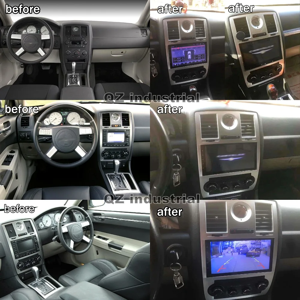 QZ промышленный HD " Android 8,1 T3 для Chrysler 300C 2000- Автомобильный dvd-плеер с gps 3g 4G wifi BT RDS навигационная радио карта