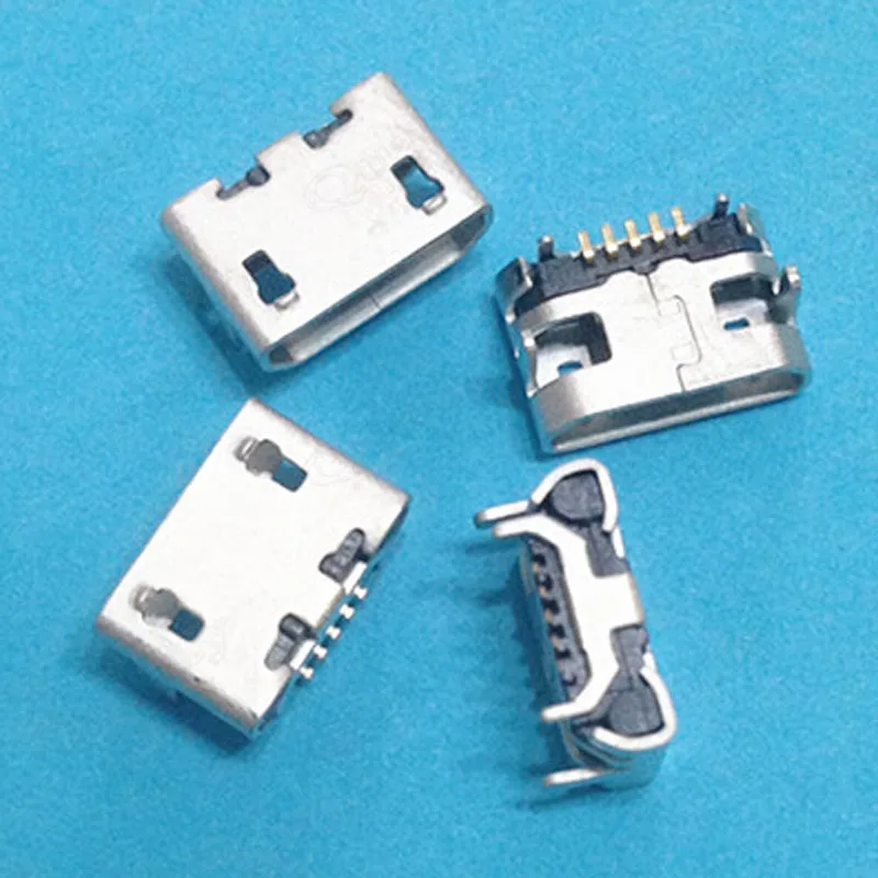 100 шт. микро USB гнездовой разъем 5 Pin Ox рога 4 фута Flapper без завивки Android телефонный