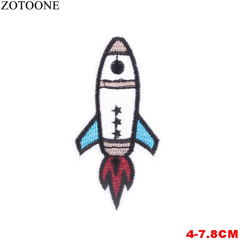 ZOTOONE 1Ps UFO Astral Planet вышитые патчи на железе для одежды DIY полосатая одежда инопланетянин стикер космические аппликации - Цвет: 740