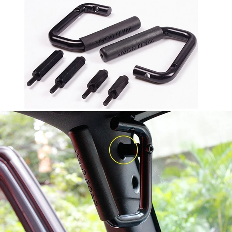 Front Solid Steel Rear Grab Handles Interior Side Grab Handle Bar for Jeep Wrangler Jk Rubicon
