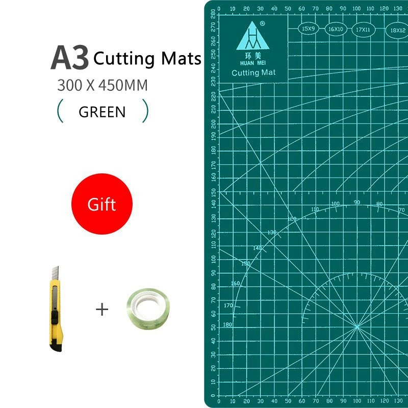

A3 Cutting Mat A3 PVC Multipurpose Self Healing Cutting Mats DIY Tool Cutting Board Double-sided Durable Paper Mat